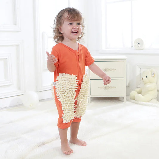 Hilarious Baby Mop Romper - Crawl 'N Clean