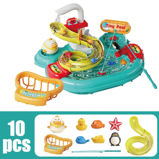 2-in-1 Baby Fishing & Washing Toy Set - AquaFun