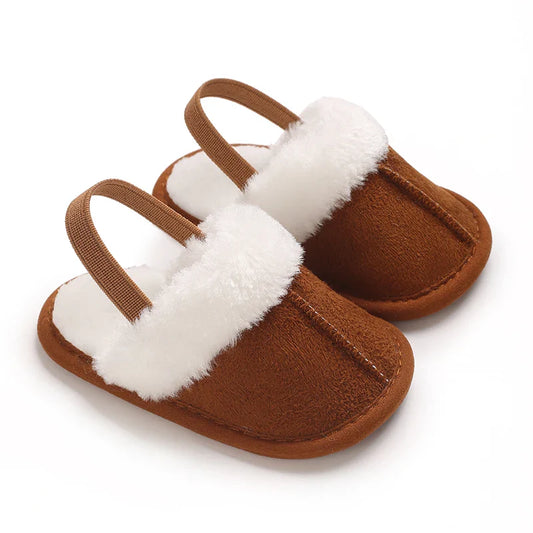 Fluffy Baby Slippers - Warm Winter Cozy Cotton Booties - SnuggleToes