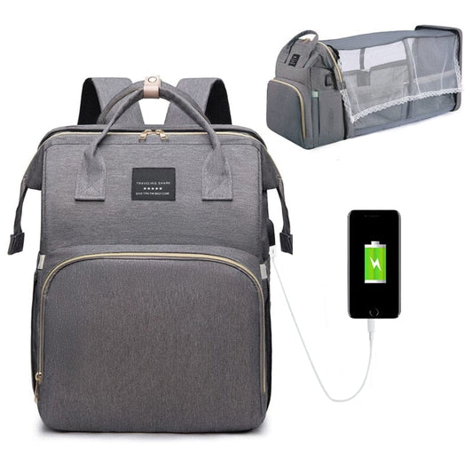 Folding Crib Diaper Backpack All-in-One Design - CribPack