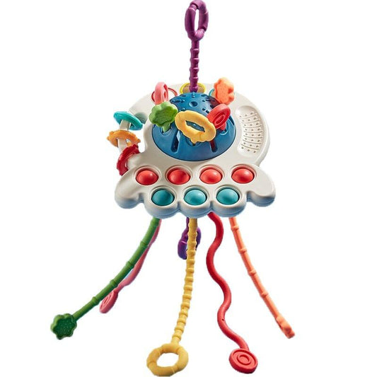 3-in-1 Sensory Baby Toy - PlaySens - Blue Octopus