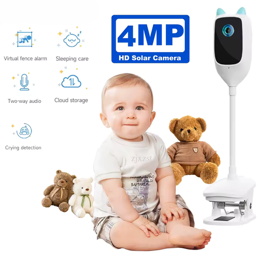 2K WiFi Baby Monitor – Cry Detection, Night Vision & 360° View