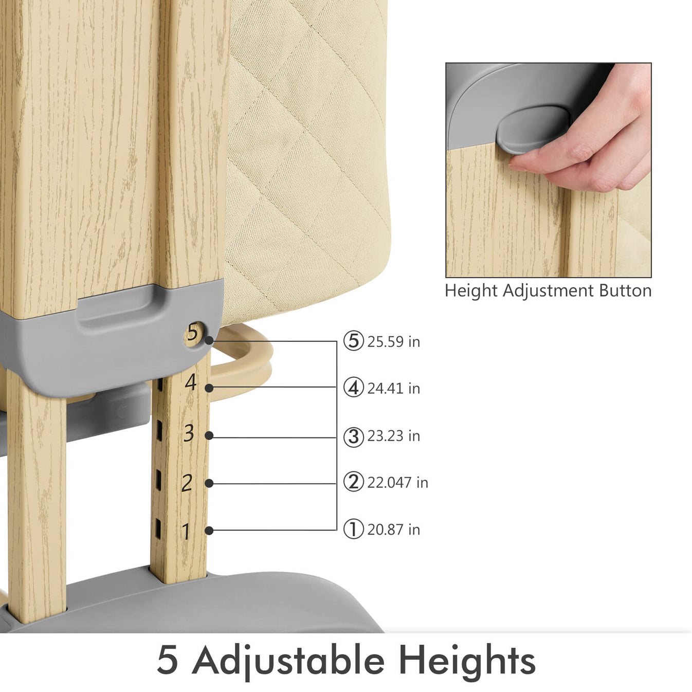 Bassinet height and compatibility