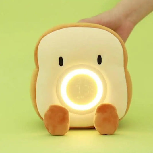 Alarm Clock Plushie with Night Light & Phone Stand - CozyTime