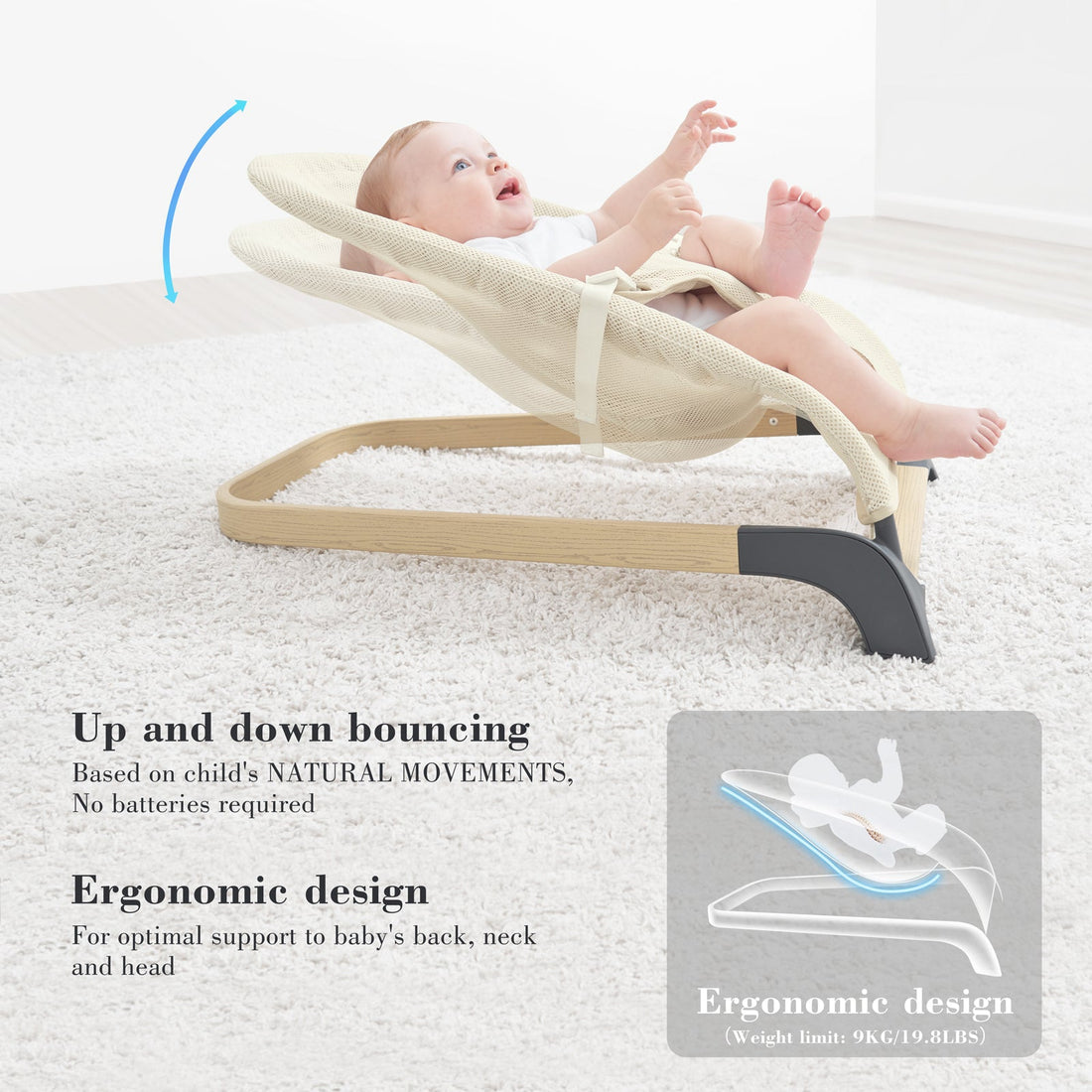 Baby Bouncer BT-BS02 Ergonomic Design