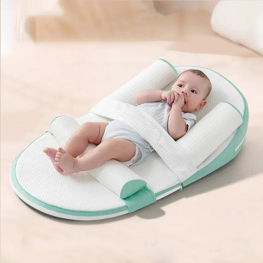 Organic Cotton Baby Lounger Anti-Roll - SnuggleNest