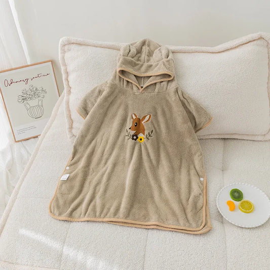 Baby Bath Poncho - Ultra Soft Cotton, 60x120cm, Adorable Design - PonchoBébé