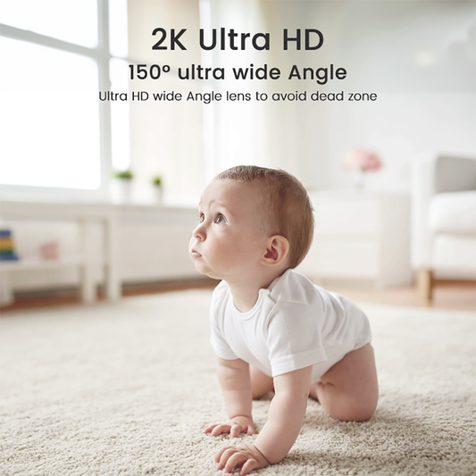 2K WiFi Baby Monitor – Cry Detection, Night Vision & 360° View