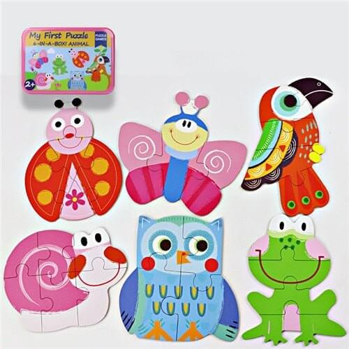 Baby 3D Animals Puzzle Iron Box - Insect