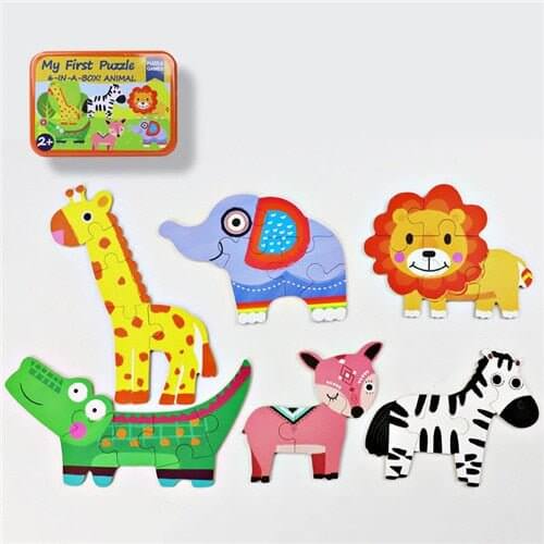 Baby 3D Animals Puzzle Iron Box - Animal