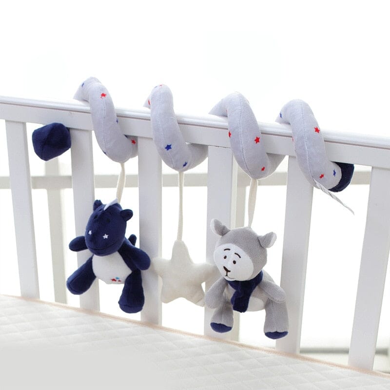 Baby Black White Stroller Spiral Plush Toys - bear 576