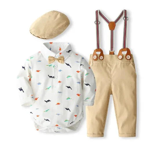 Baby Boy 1st Birthday Party Outfit - Khaki