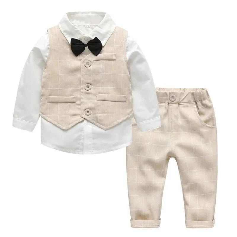 Baby Boy Gentleman Suit - Beige