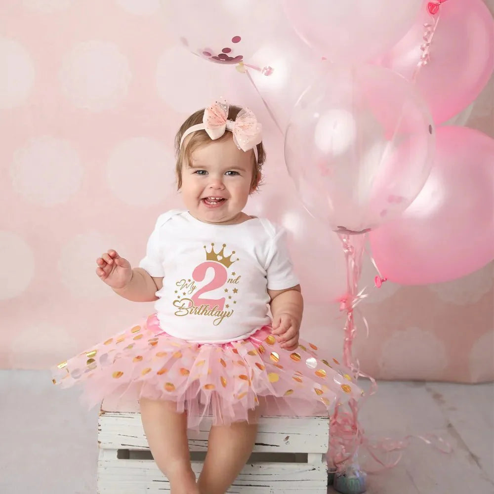 Baby Girl 1 Year Birthday Outfit -