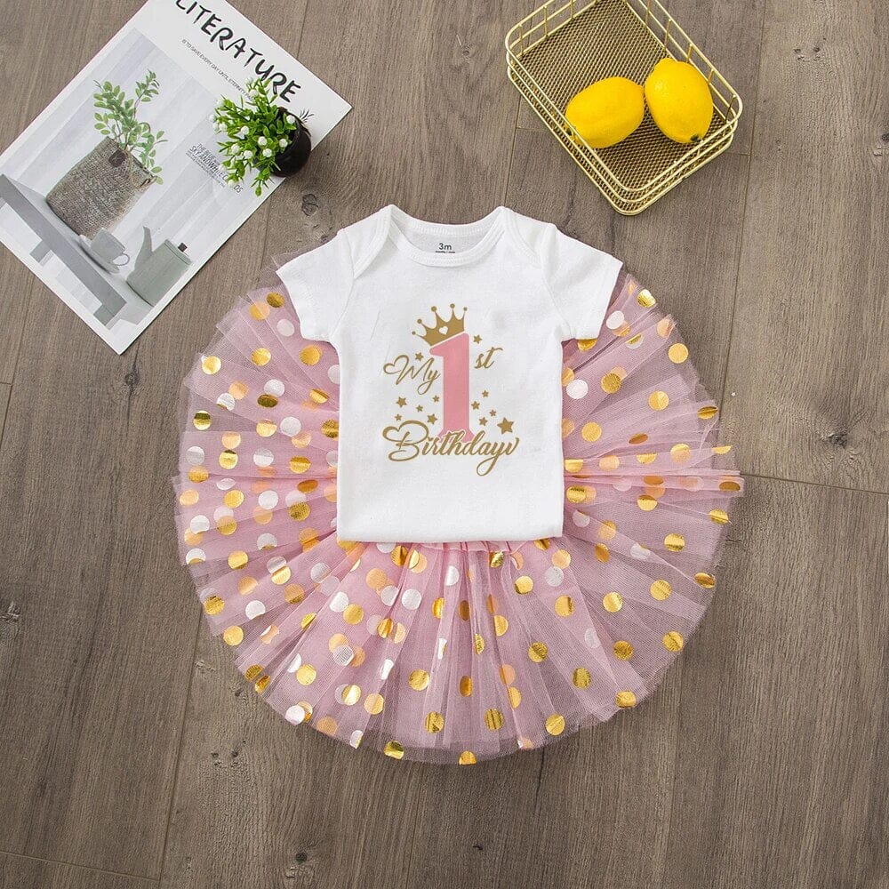 Baby Girl 1 Year Birthday Outfit -