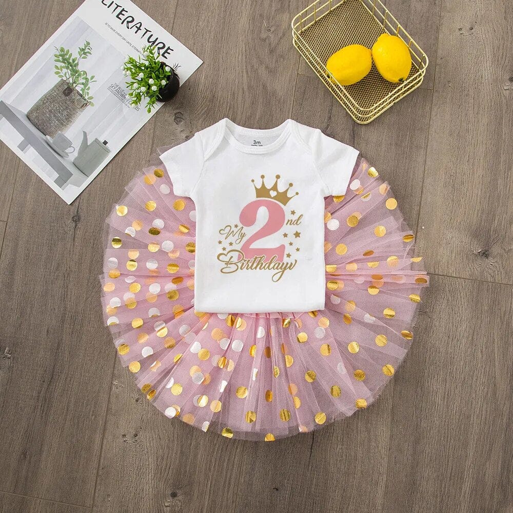 Baby Girl 1 Year Birthday Outfit - 2 Magic