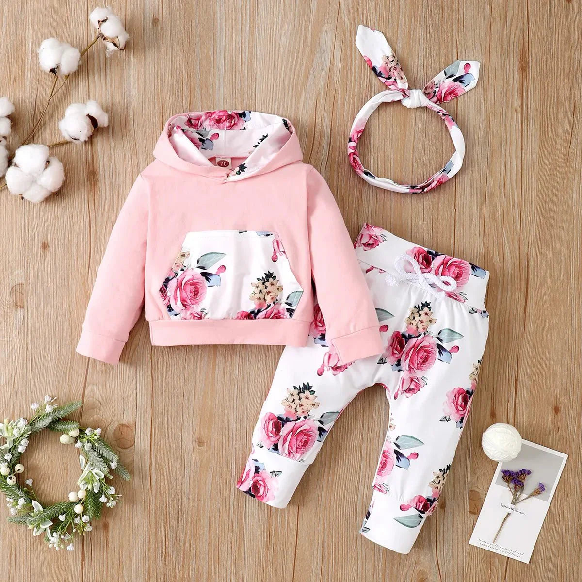 Baby Girl Floral Outfit Set - 12-18 Months