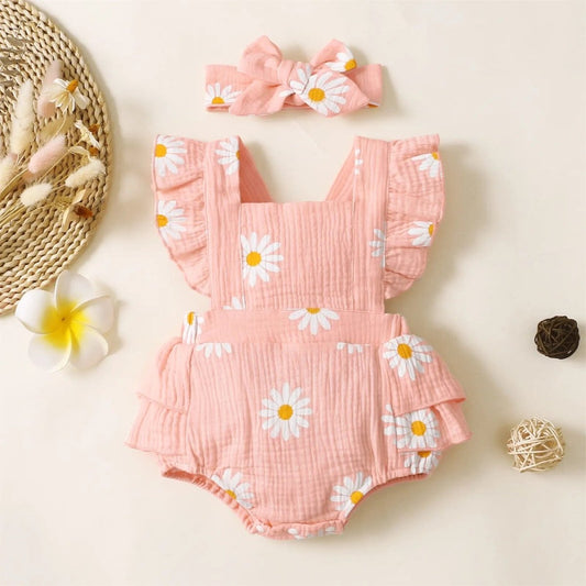 Baby Girl Flower Print Bodysuit -