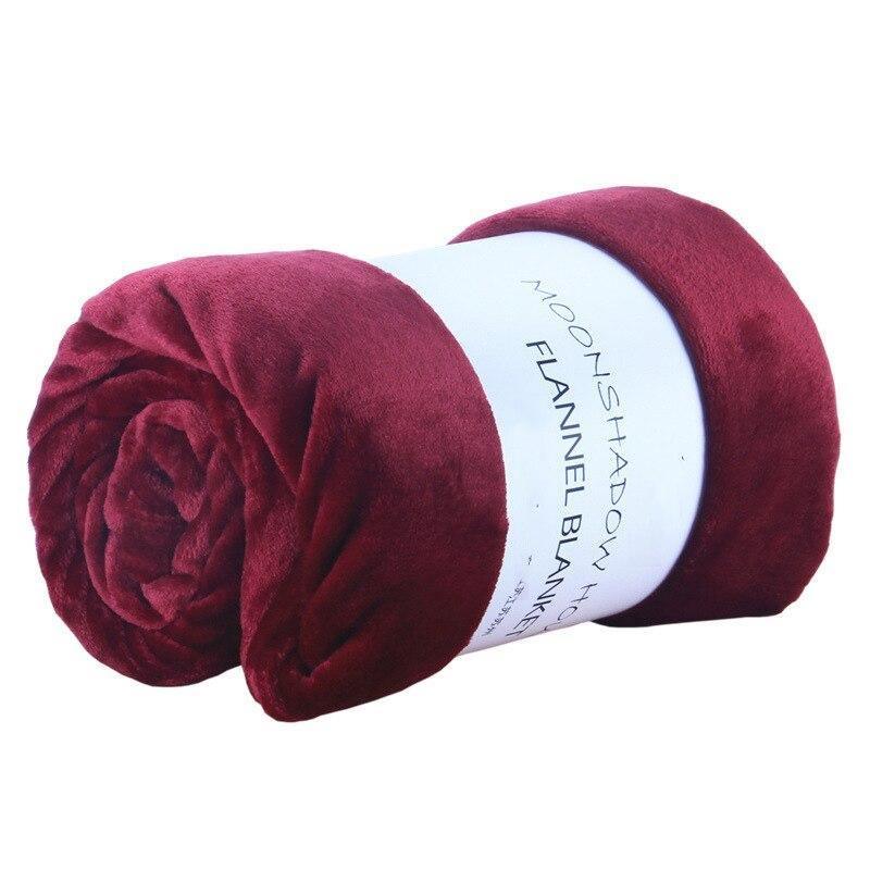 Coral Fleece Blanket - Wine red