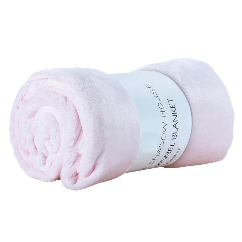 Coral Fleece Blanket - Light pink
