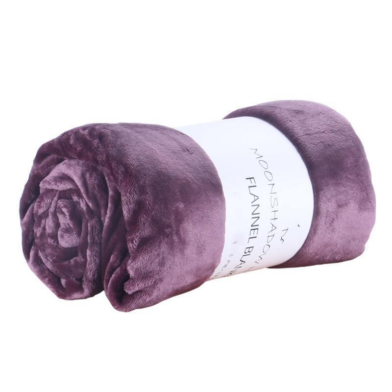 Coral Fleece Blanket - Purple