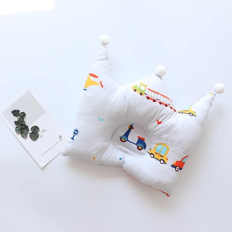 Crown Shape Head Protection Baby Pillow - Traffic