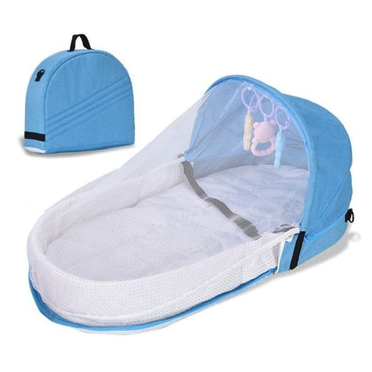 Multi-Function Travel Mosquito Baby Bed - Blue