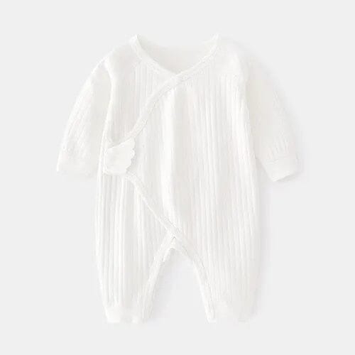 Newborn Cotton Jumpsuit - White