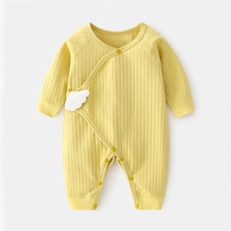 Newborn Cotton Jumpsuit - Yellow