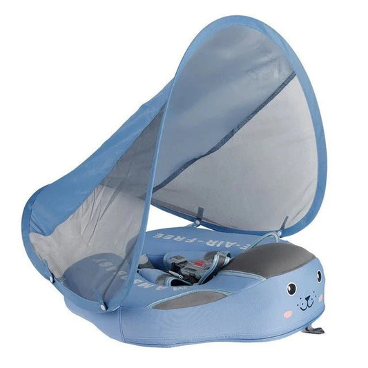 Premium Baby Swim Float Canopy UPF 50+ - Blue Poppy