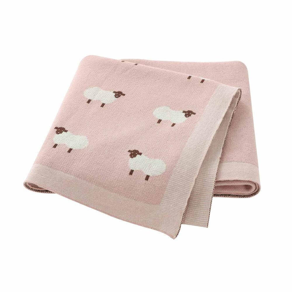 Soft Sheep Baby Blanket - Pink