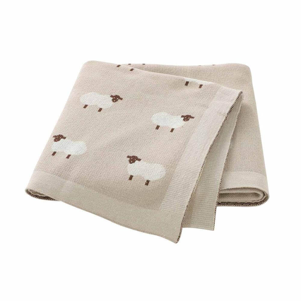 Soft Sheep Baby Blanket - Beige